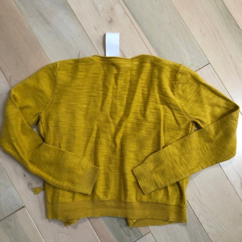 Bonpoint mustard linen cotton cardigan - Picture 3 of 6